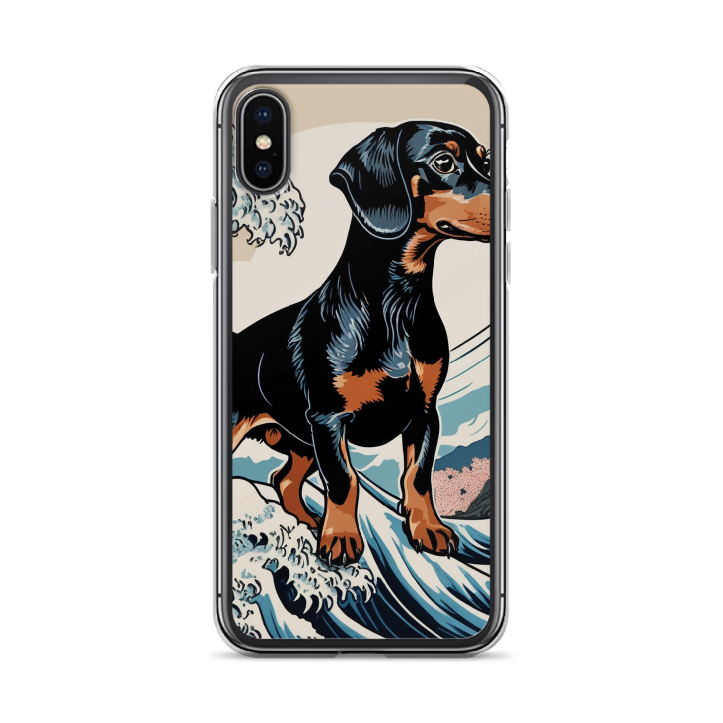 PugMug Custom Black Dachshund iPhone Case