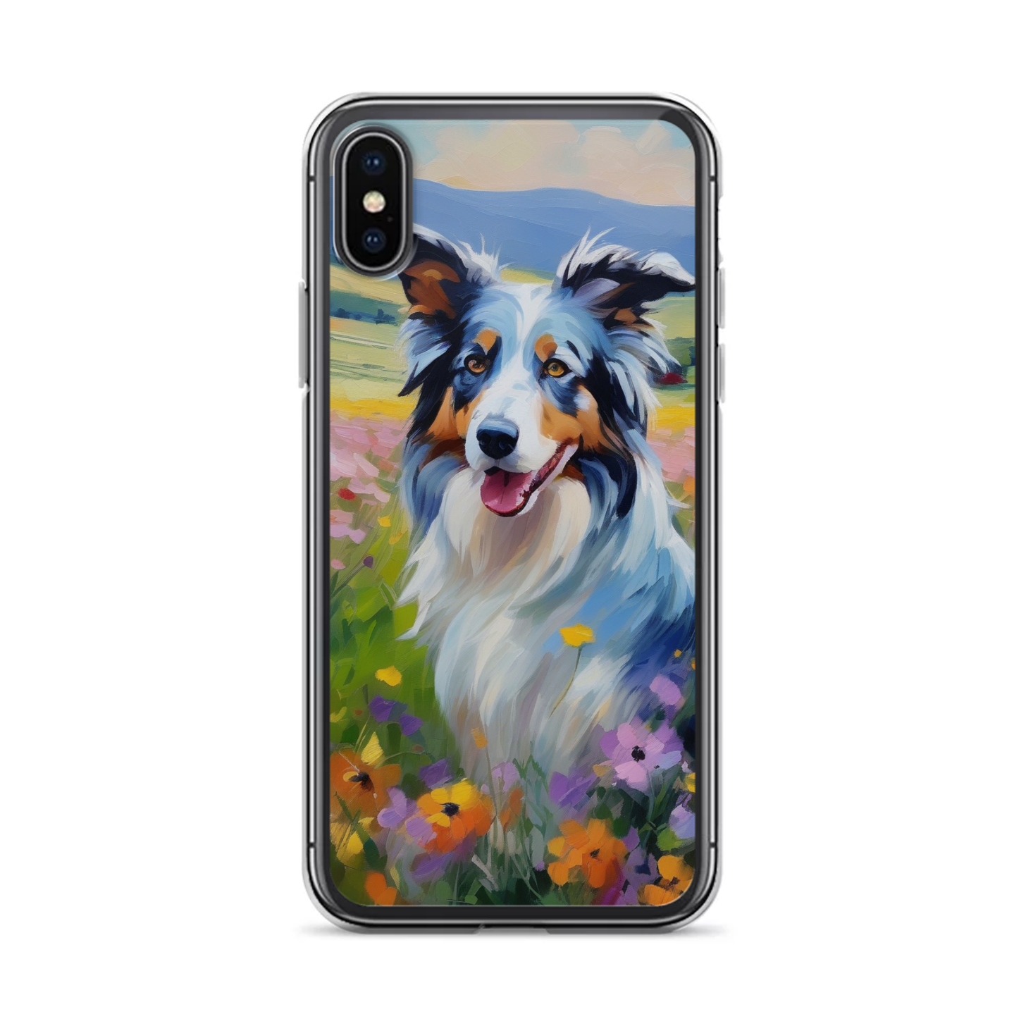 PugMug Custom Blue Merle Border Collie iPhone Case