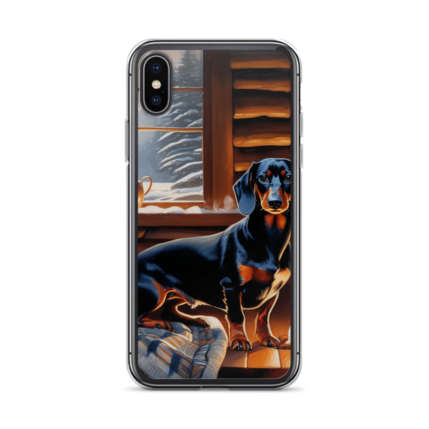 PugMug Custom Black Dachshund iPhone Case