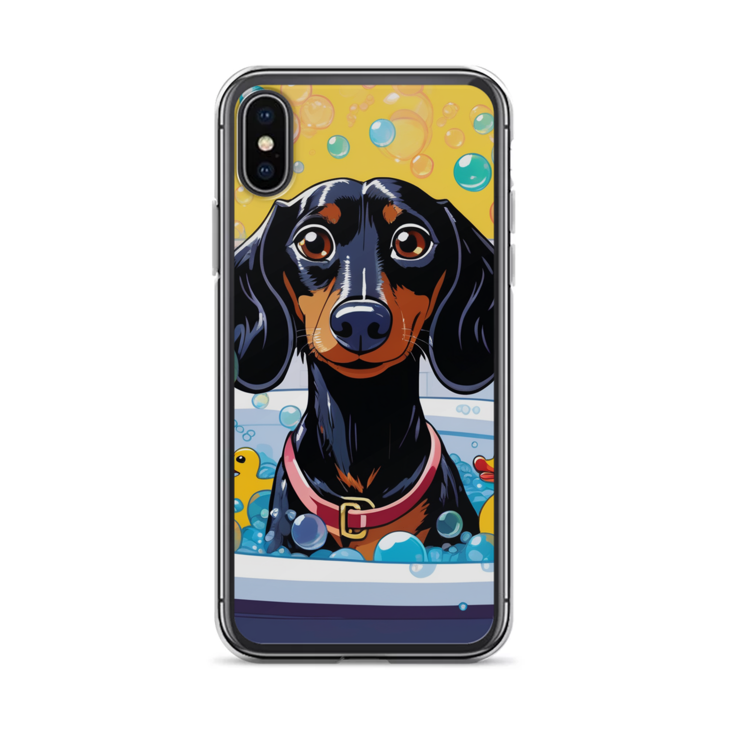 PugMug Custom Black Dachshund iPhone Case