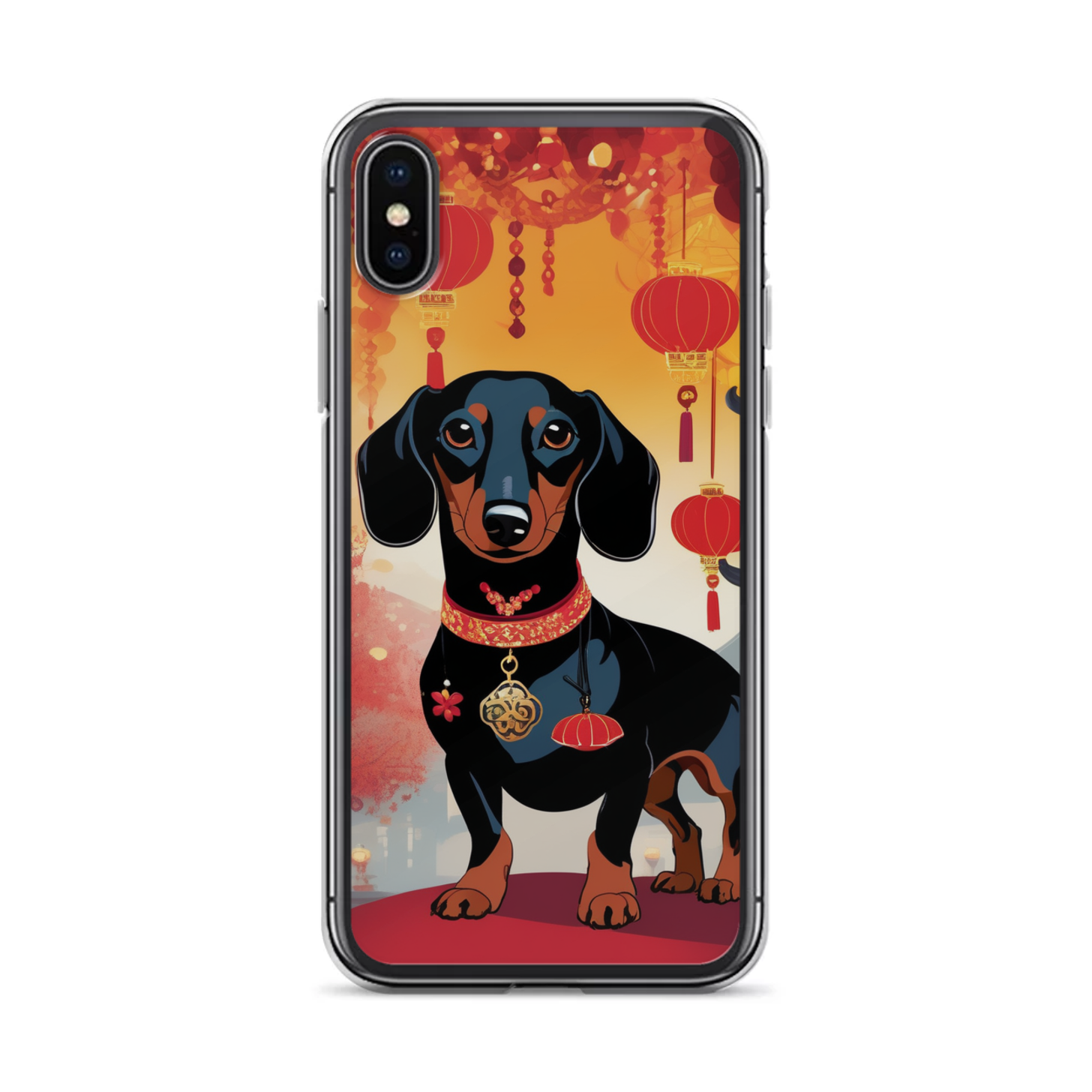 PugMug Custom Black Dachshund iPhone Case