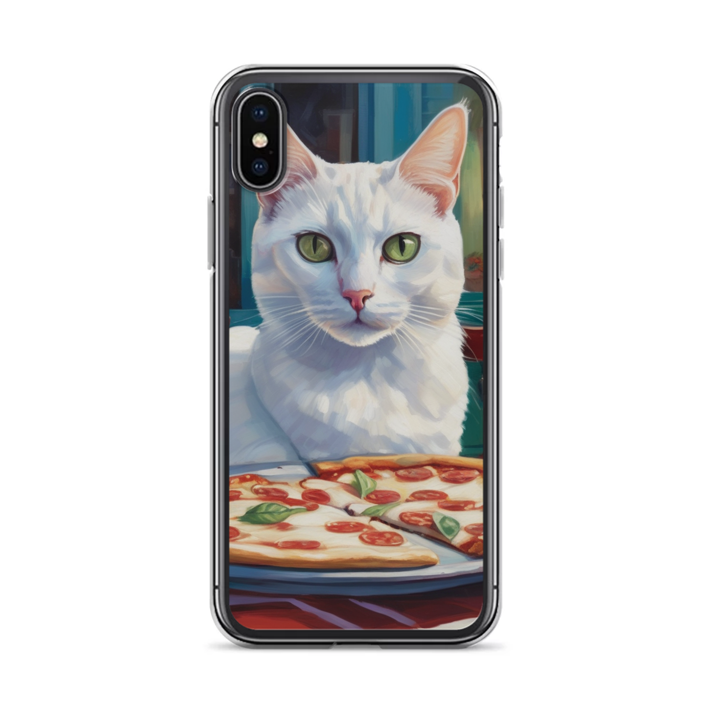 PugMug Custom White Companion Cat iPhone Case