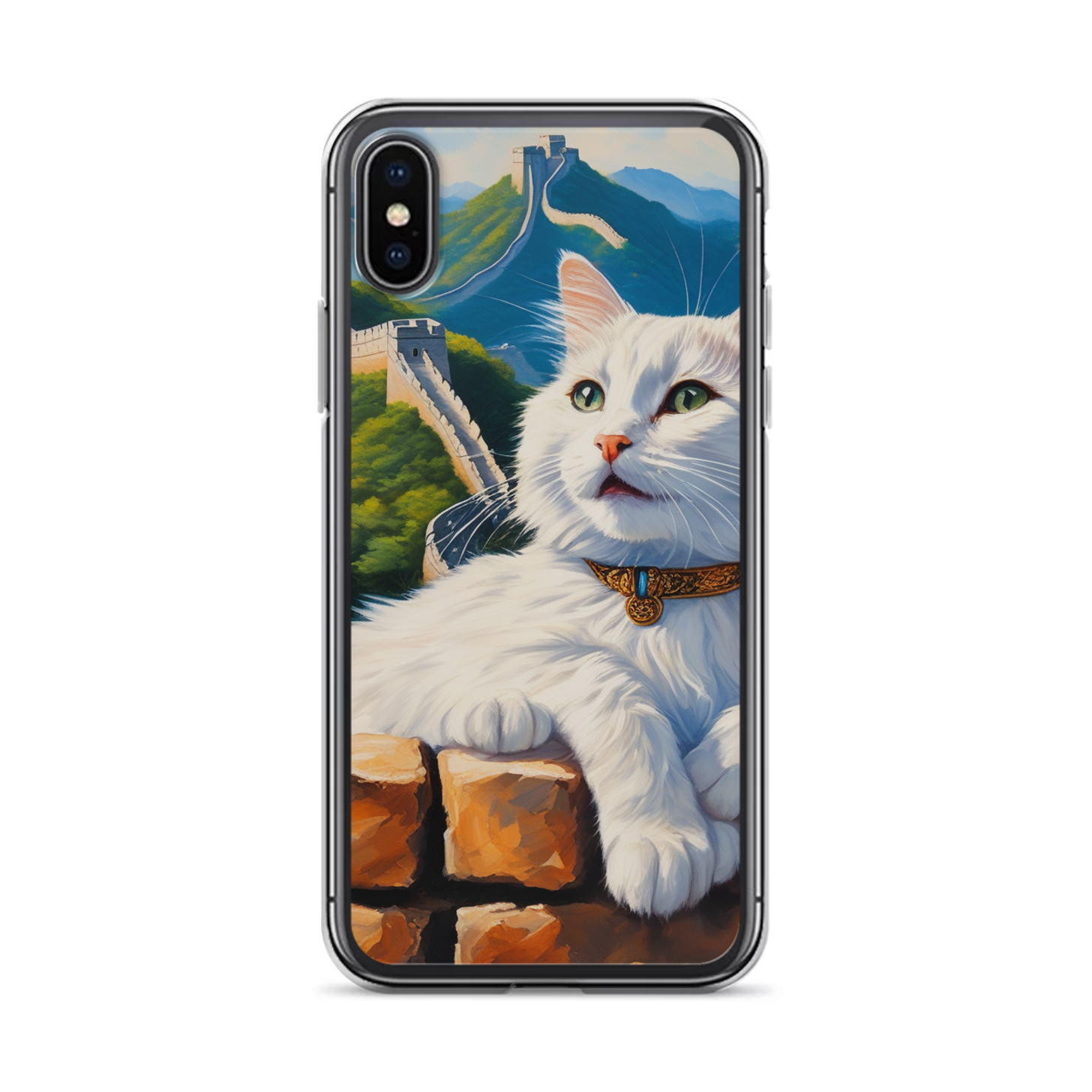 PugMug Custom White Companion Cat iPhone Case