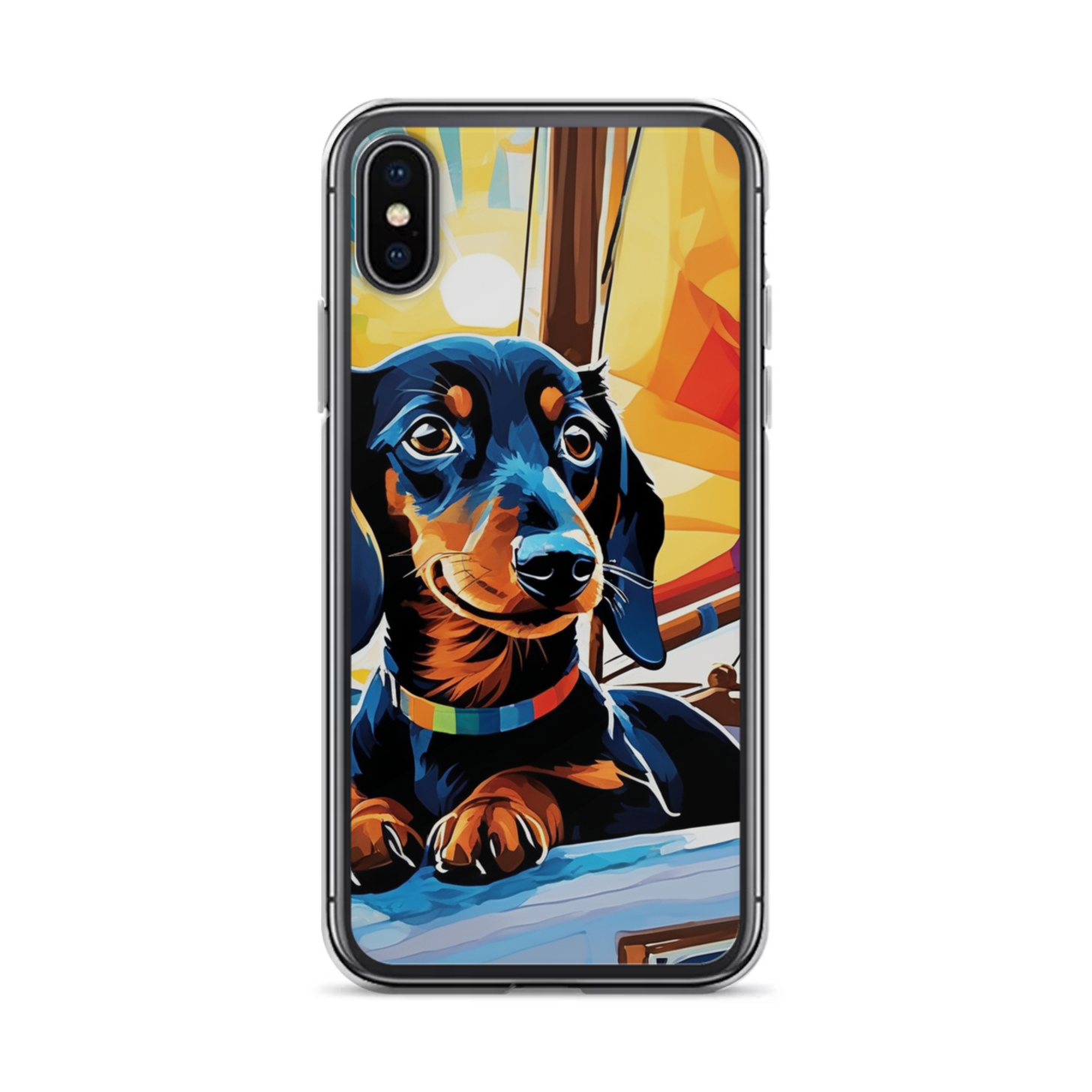 PugMug Custom Black Dachshund iPhone Case