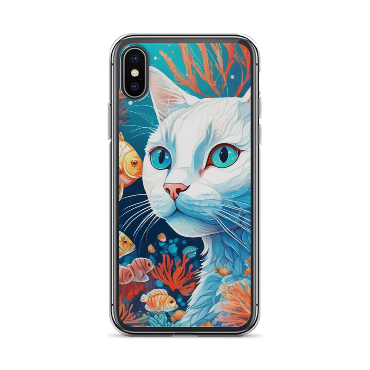 PugMug Custom White Companion Cat iPhone Case