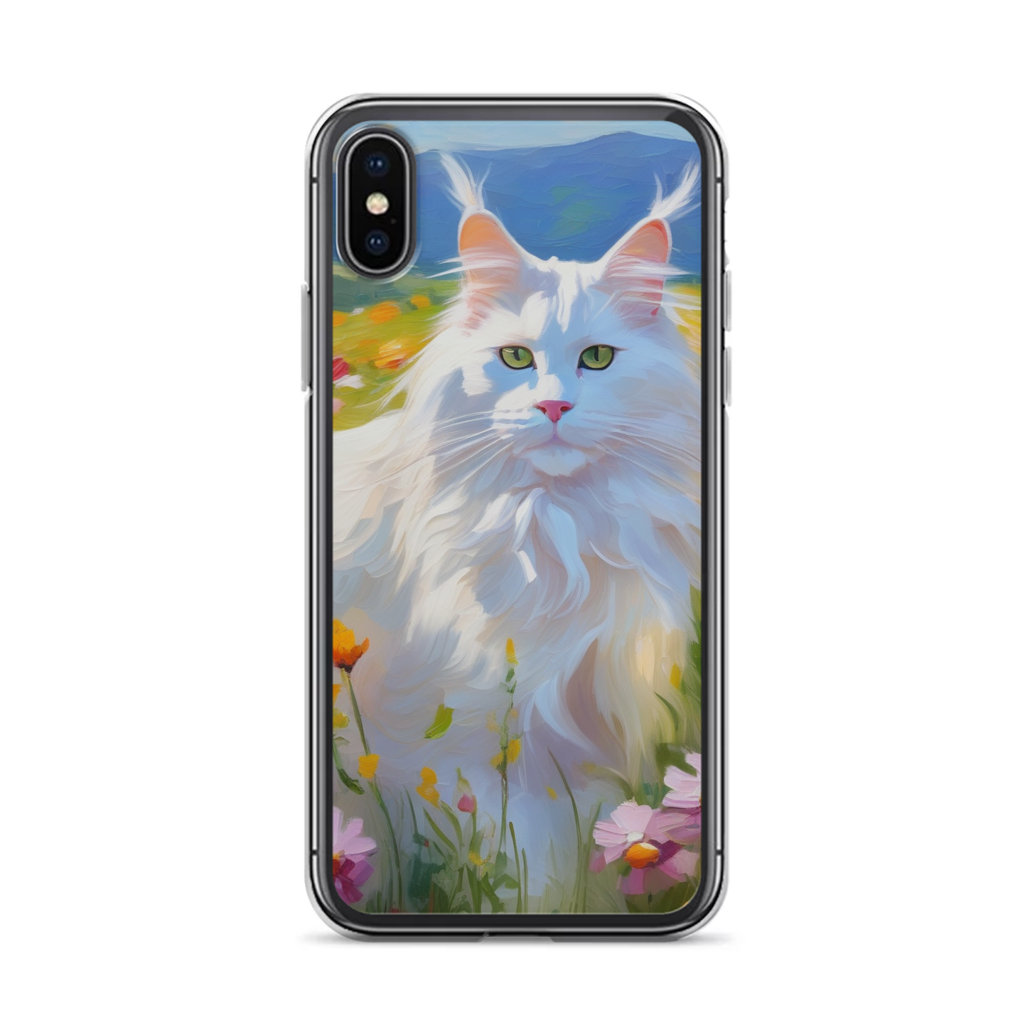 PugMug Custom White Maine Coon Cat iPhone Case