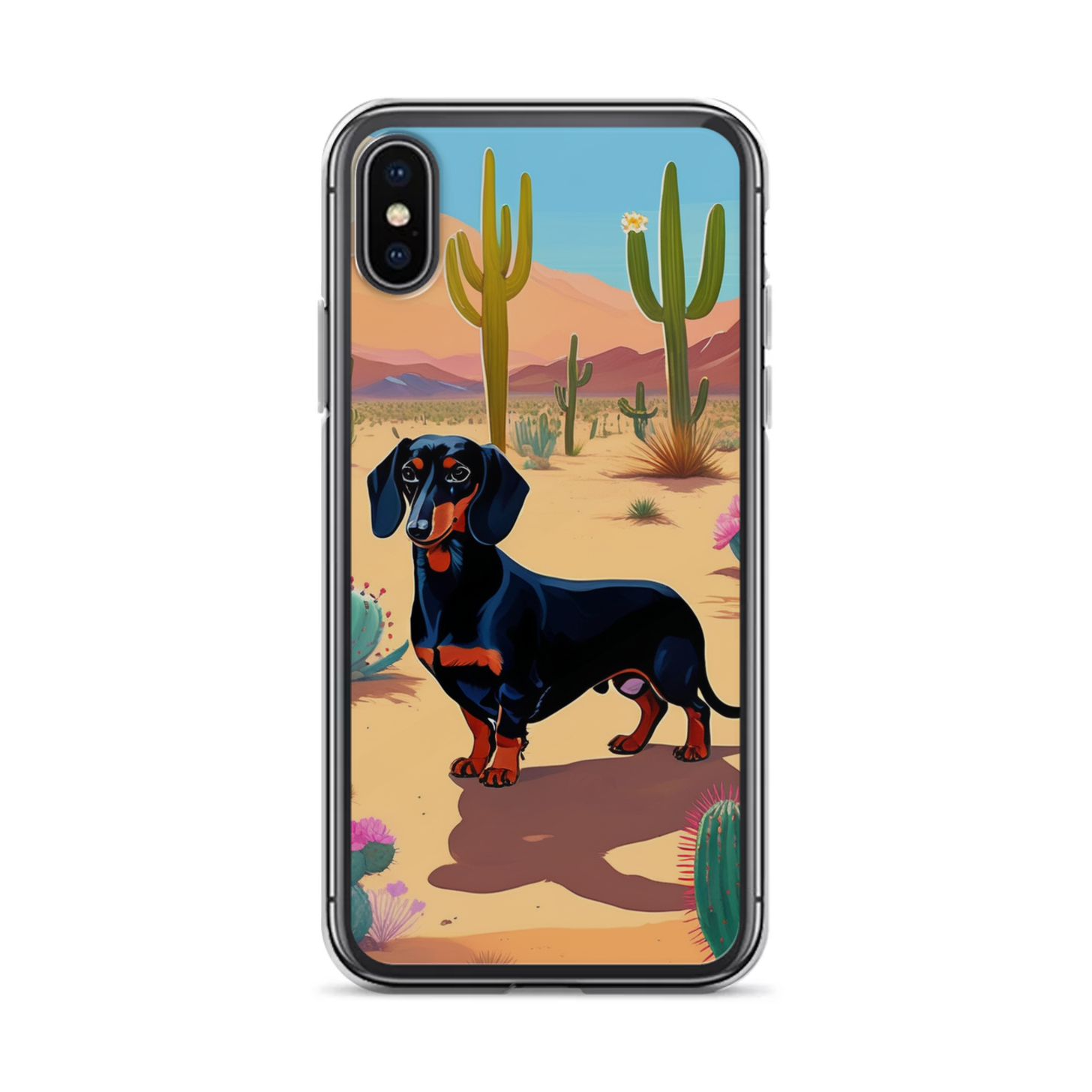 PugMug Custom Black Dachshund iPhone Case