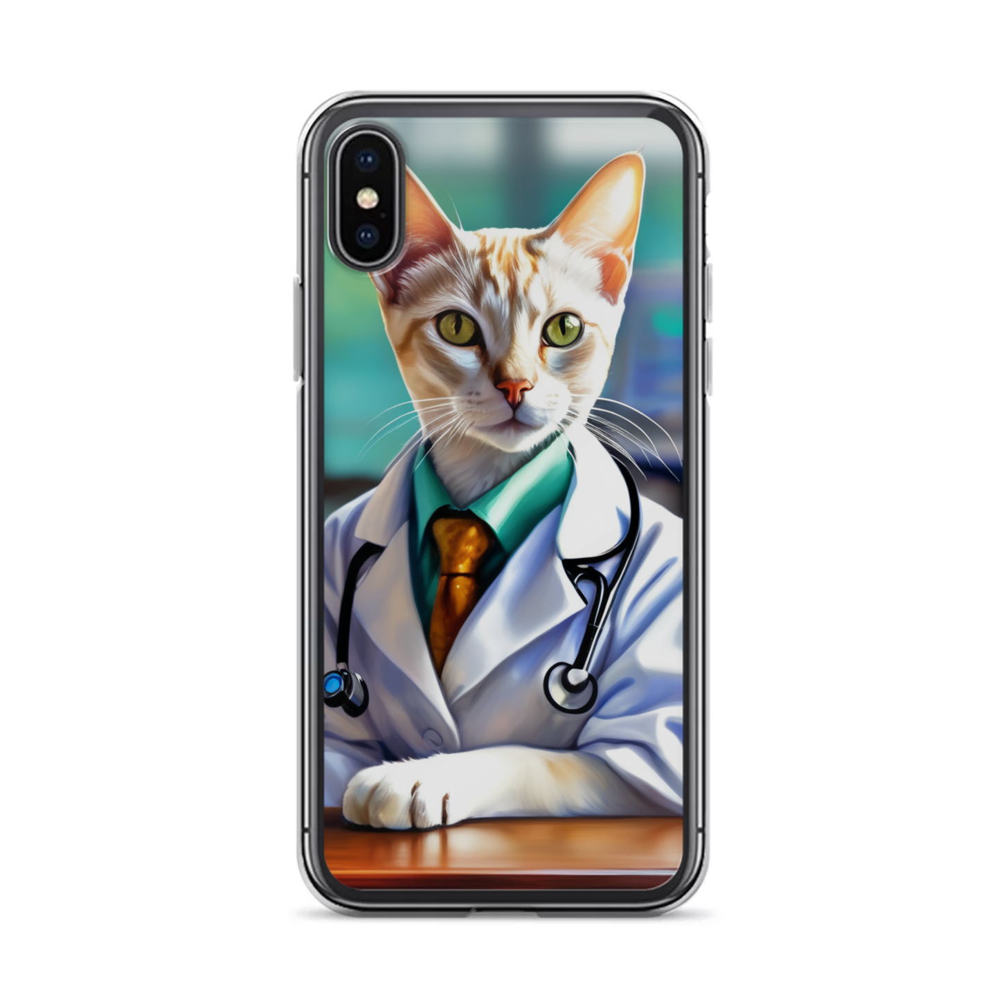 PugMug Custom White Abyssinian Cat iPhone Case