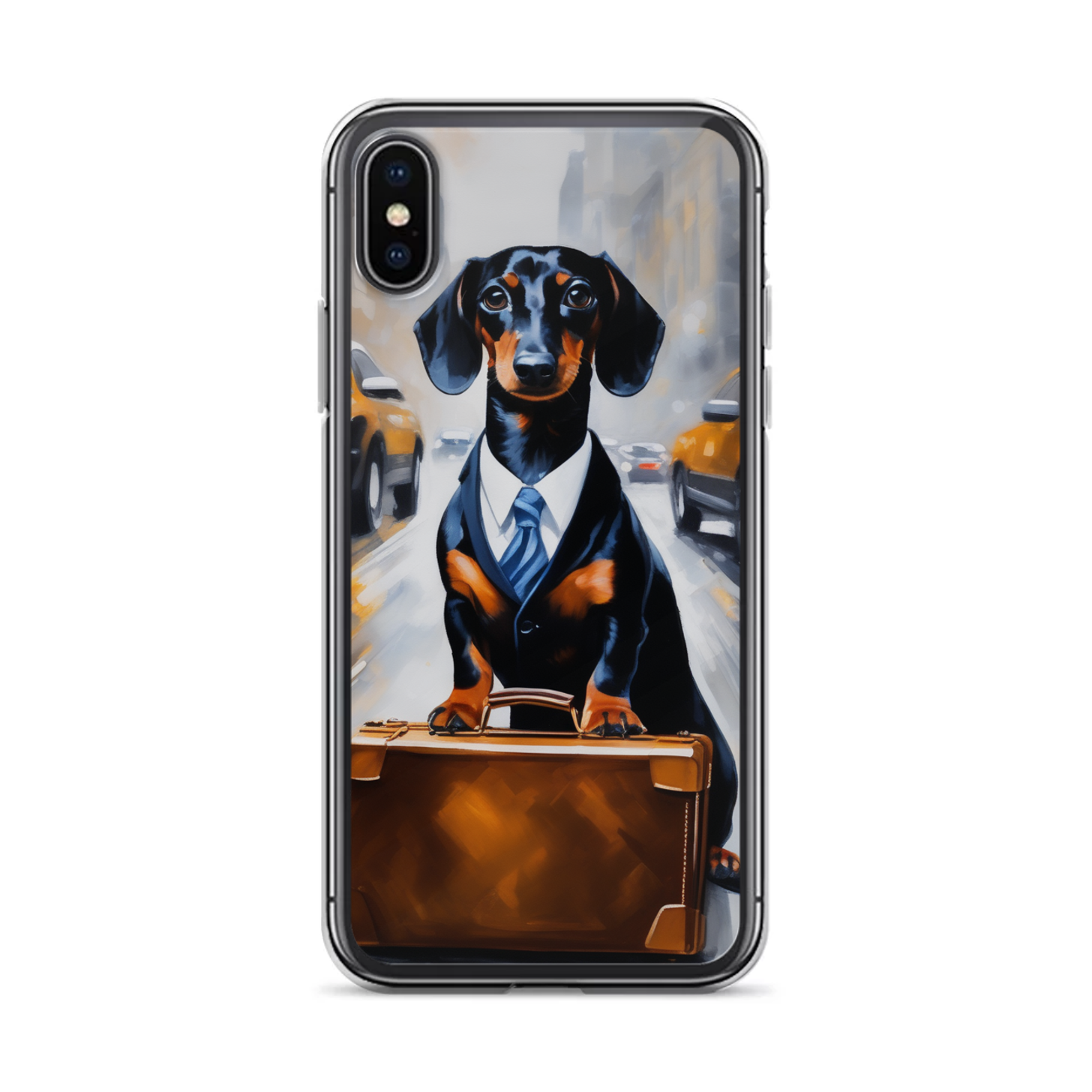 PugMug Custom Black Dachshund iPhone Case