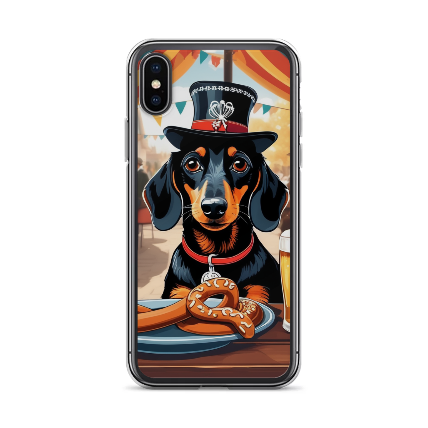PugMug Custom Black Dachshund iPhone Case