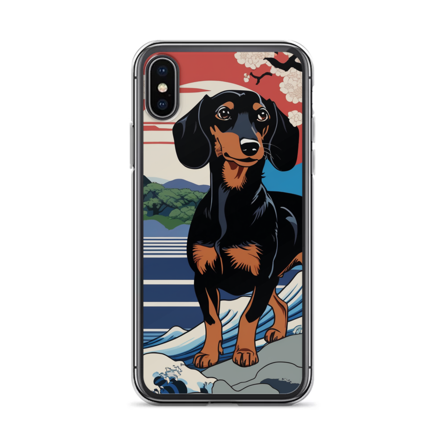 PugMug Custom Black Dachshund iPhone Case
