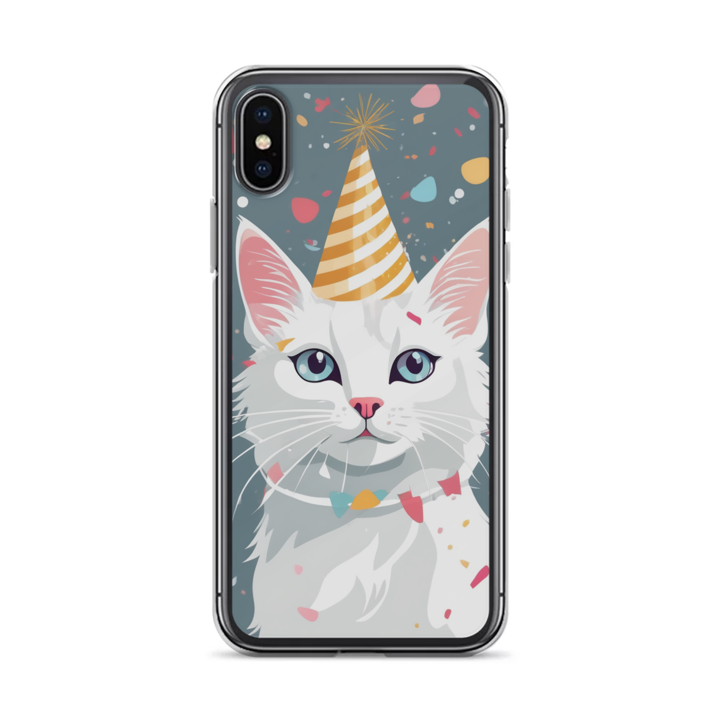PugMug Custom White Companion Cat iPhone Case