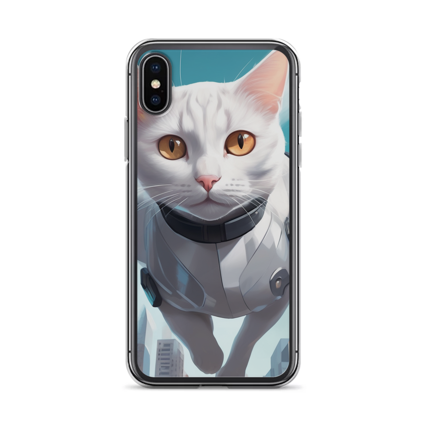 PugMug Custom White Companion Cat iPhone Case