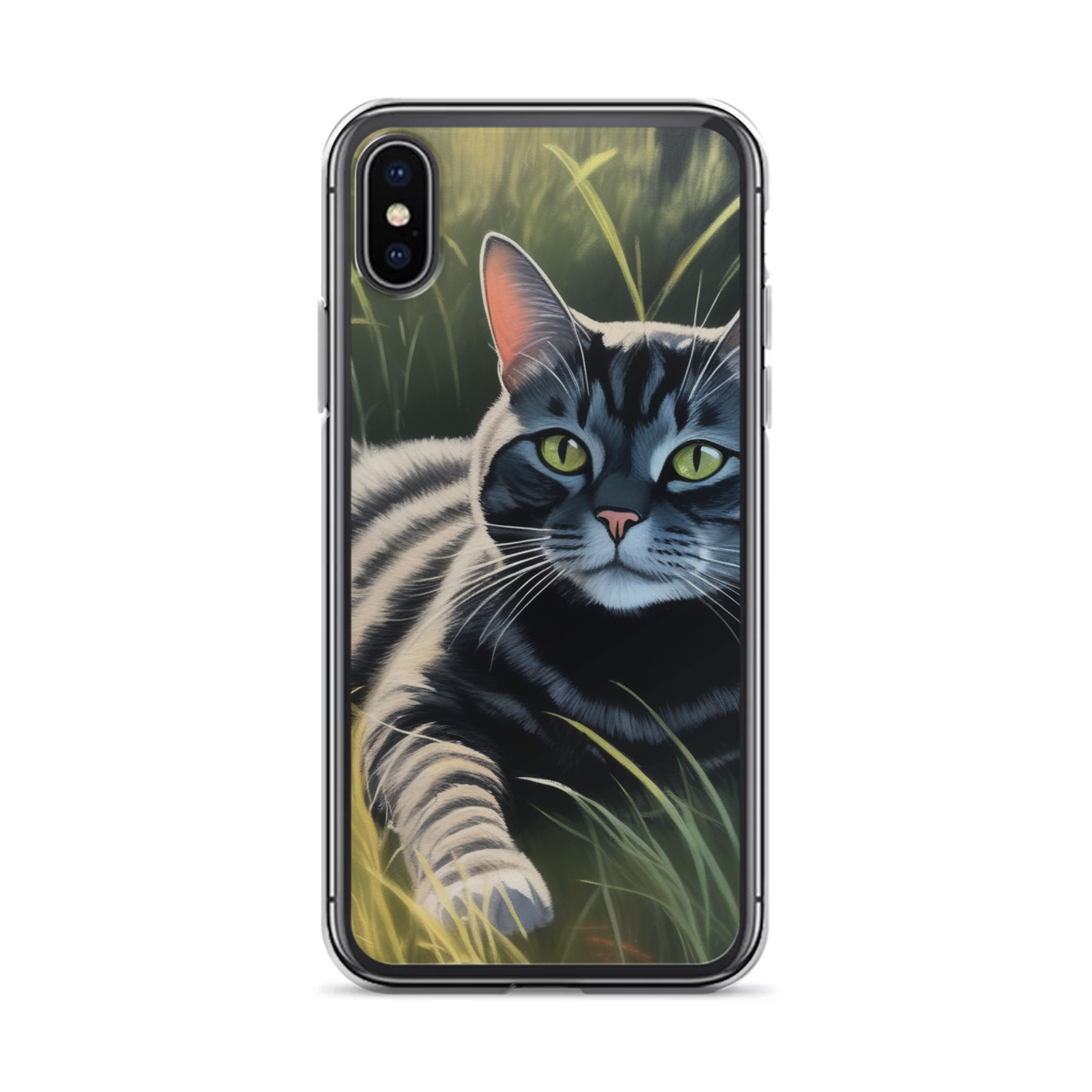 PugMug Custom Black American Shorthair Cat iPhone Case