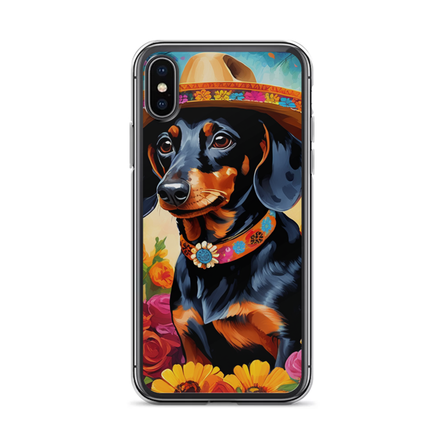 PugMug Custom Black Dachshund iPhone Case