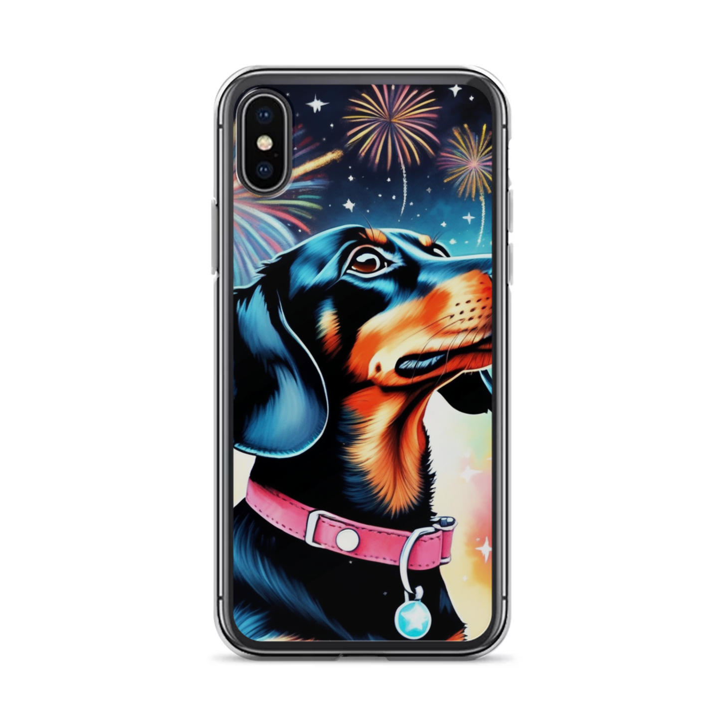 PugMug Custom Black Dachshund iPhone Case