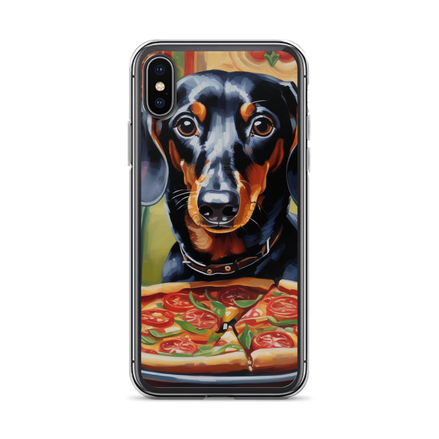 PugMug Custom Black Dachshund iPhone Case