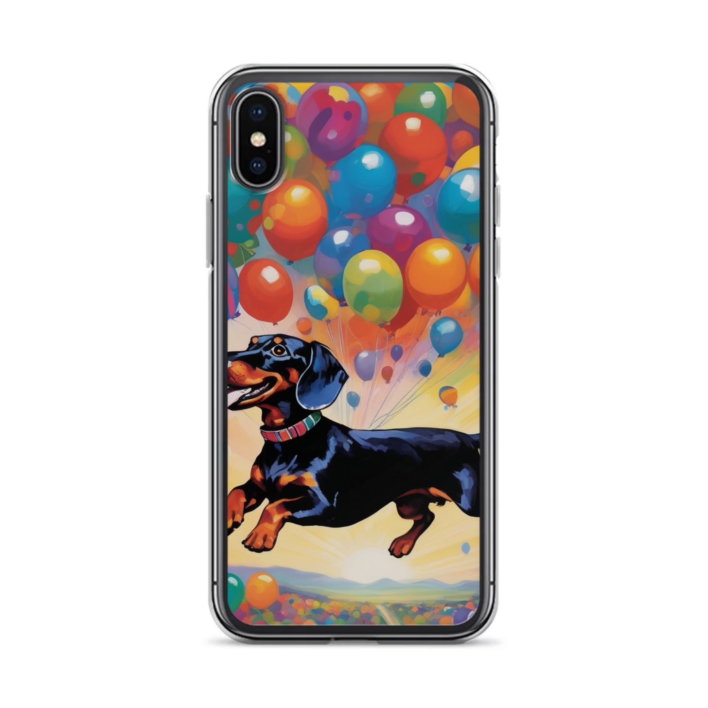 PugMug Custom Black Dachshund iPhone Case