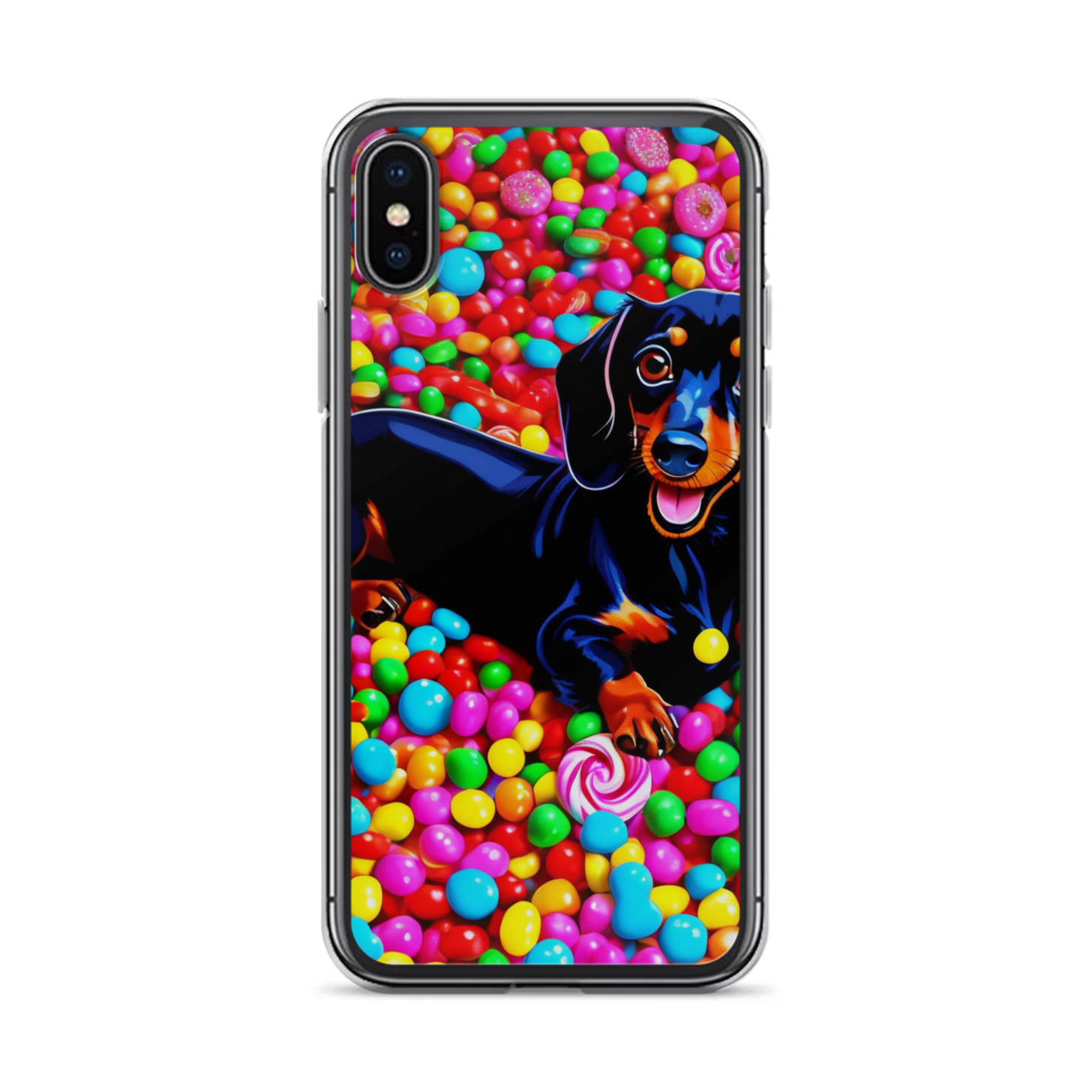 PugMug Custom Black Dachshund iPhone Case