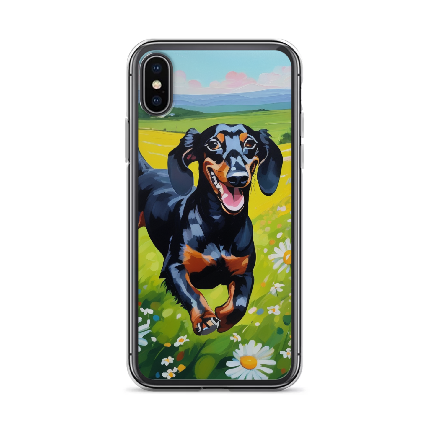 PugMug Custom Black Dachshund iPhone Case