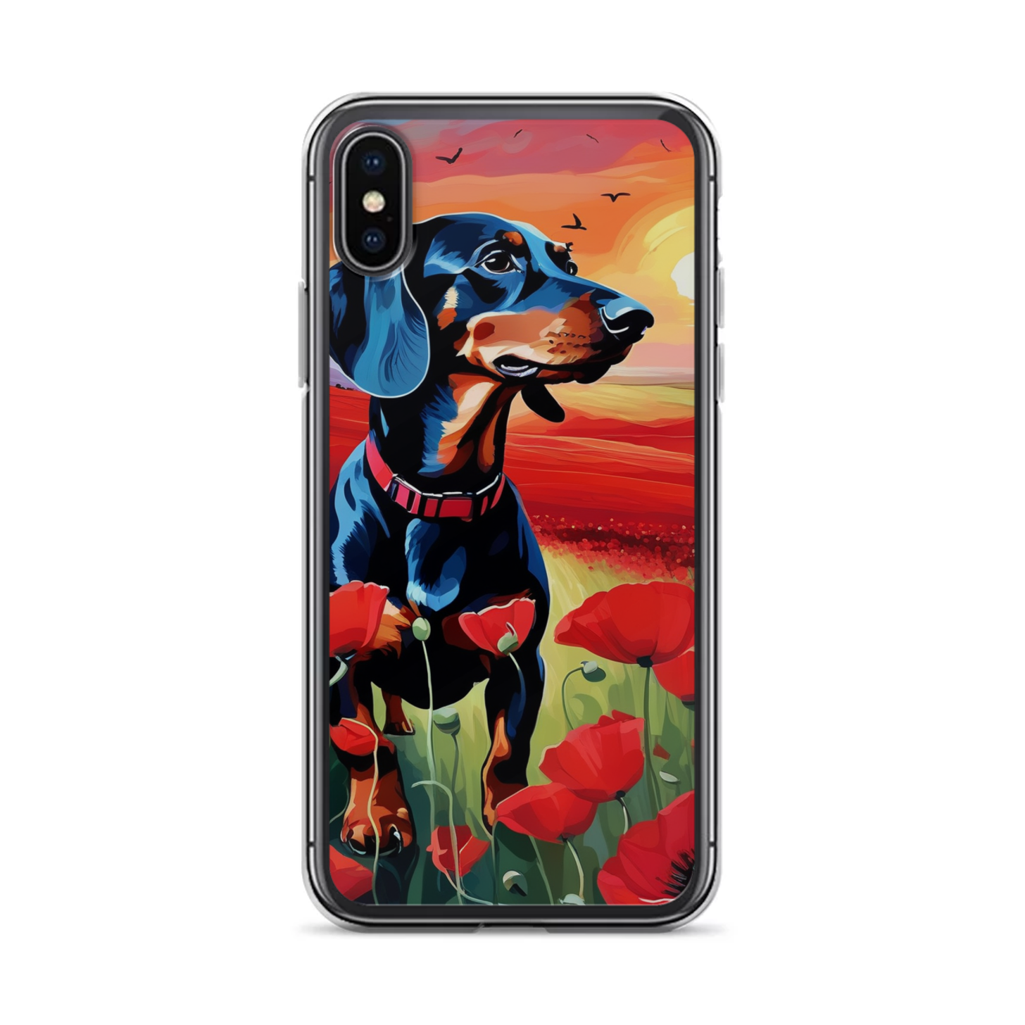 PugMug Custom Black Dachshund iPhone Case