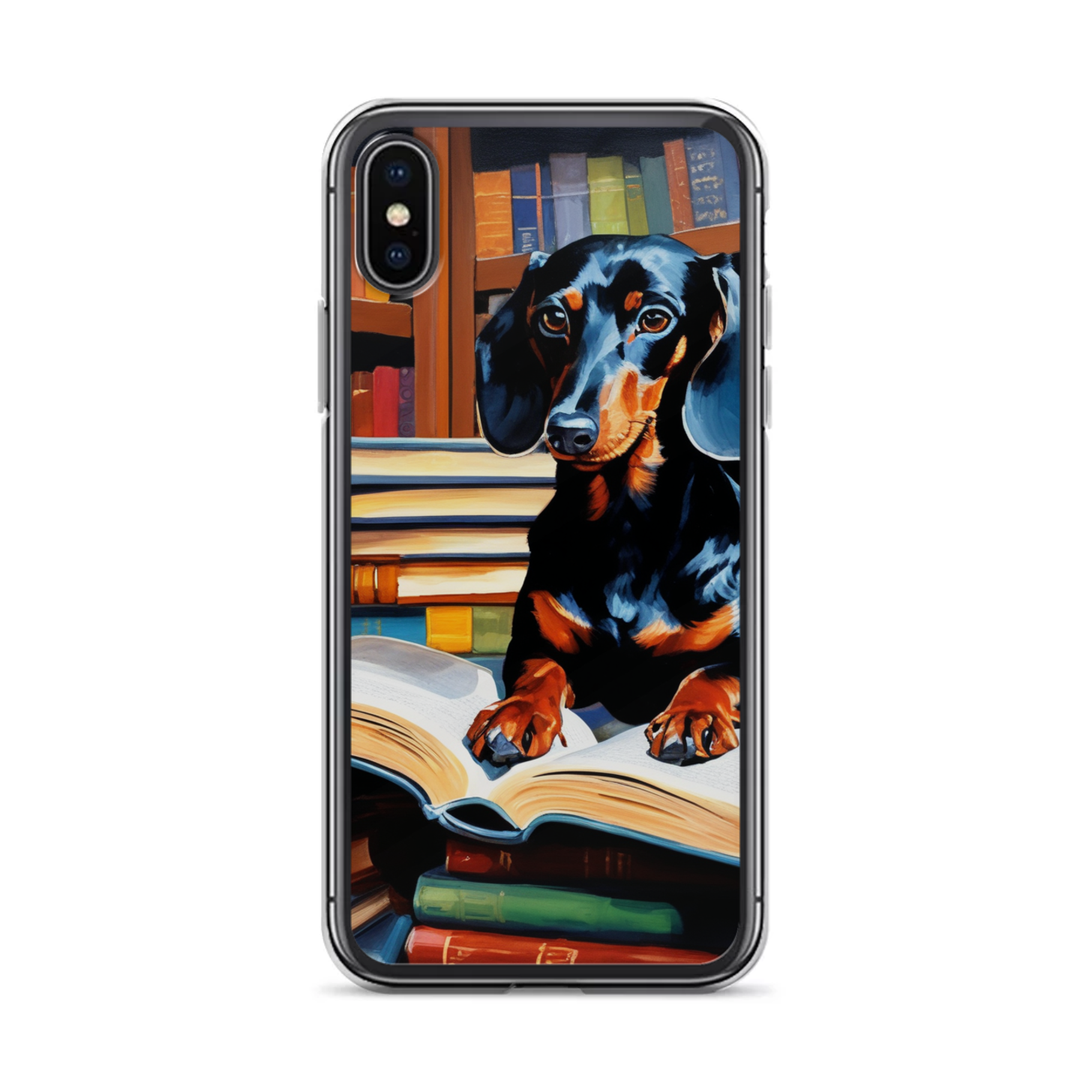 PugMug Custom Black Dachshund iPhone Case
