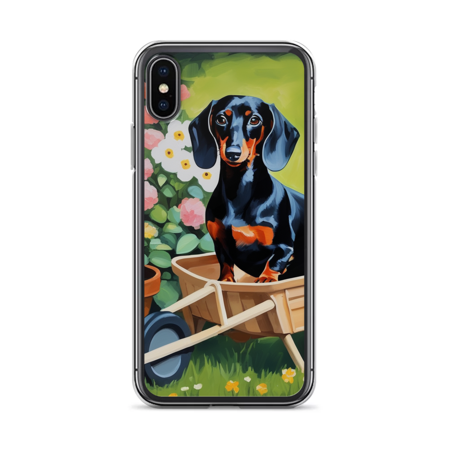 PugMug Custom Black Dachshund iPhone Case