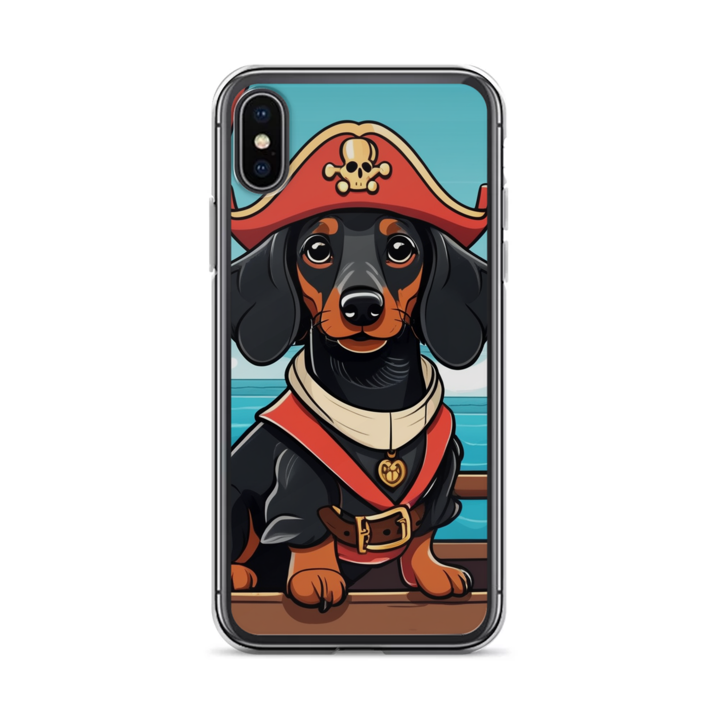 PugMug Custom Black Dachshund iPhone Case