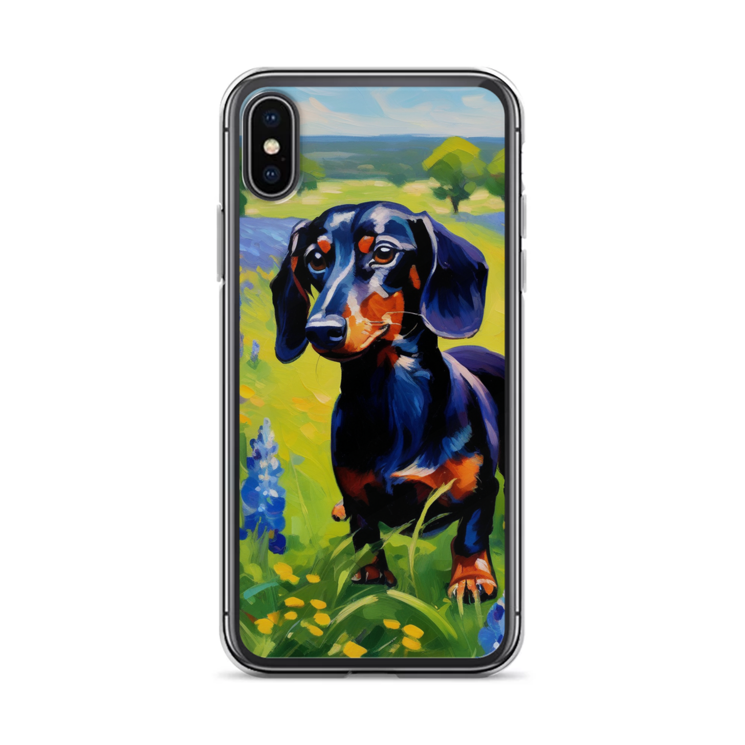 PugMug Custom Black Dachshund iPhone Case