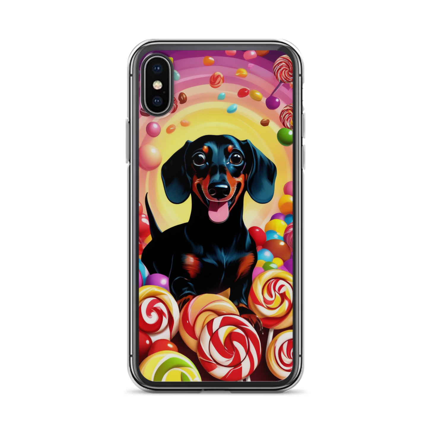 PugMug Custom Black Dachshund iPhone Case