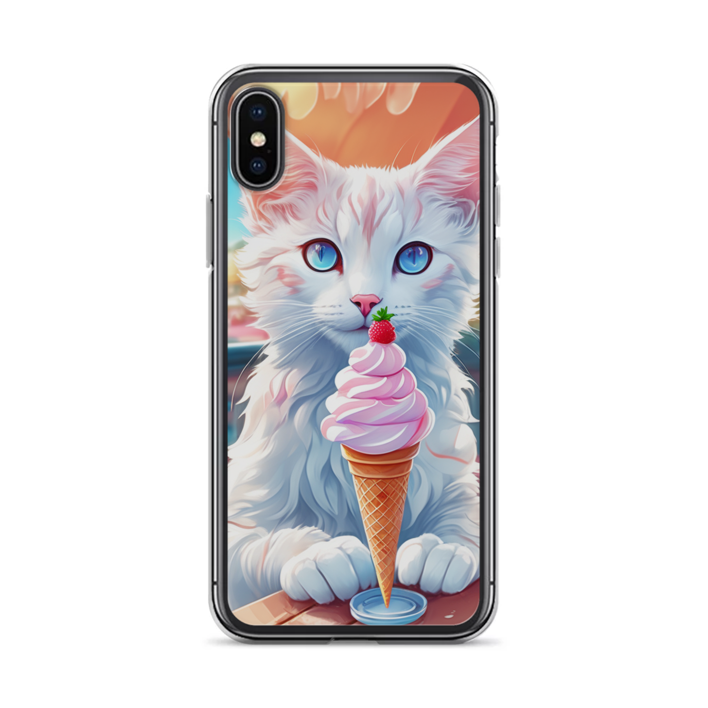 PugMug Custom White Companion Cat iPhone Case