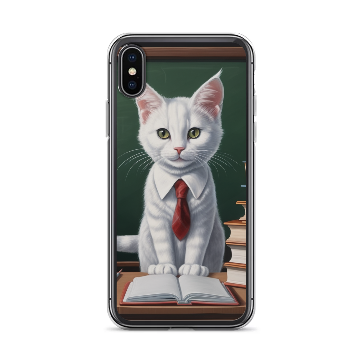 PugMug Custom White Companion Cat iPhone Case