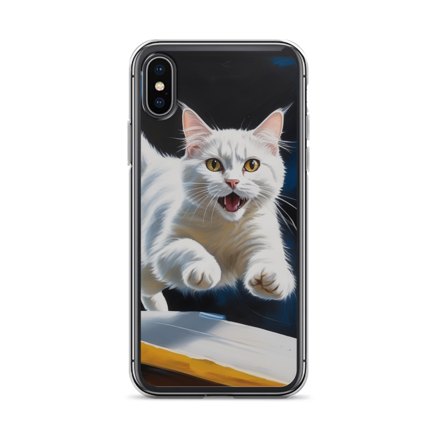 PugMug Custom White Companion Cat iPhone Case