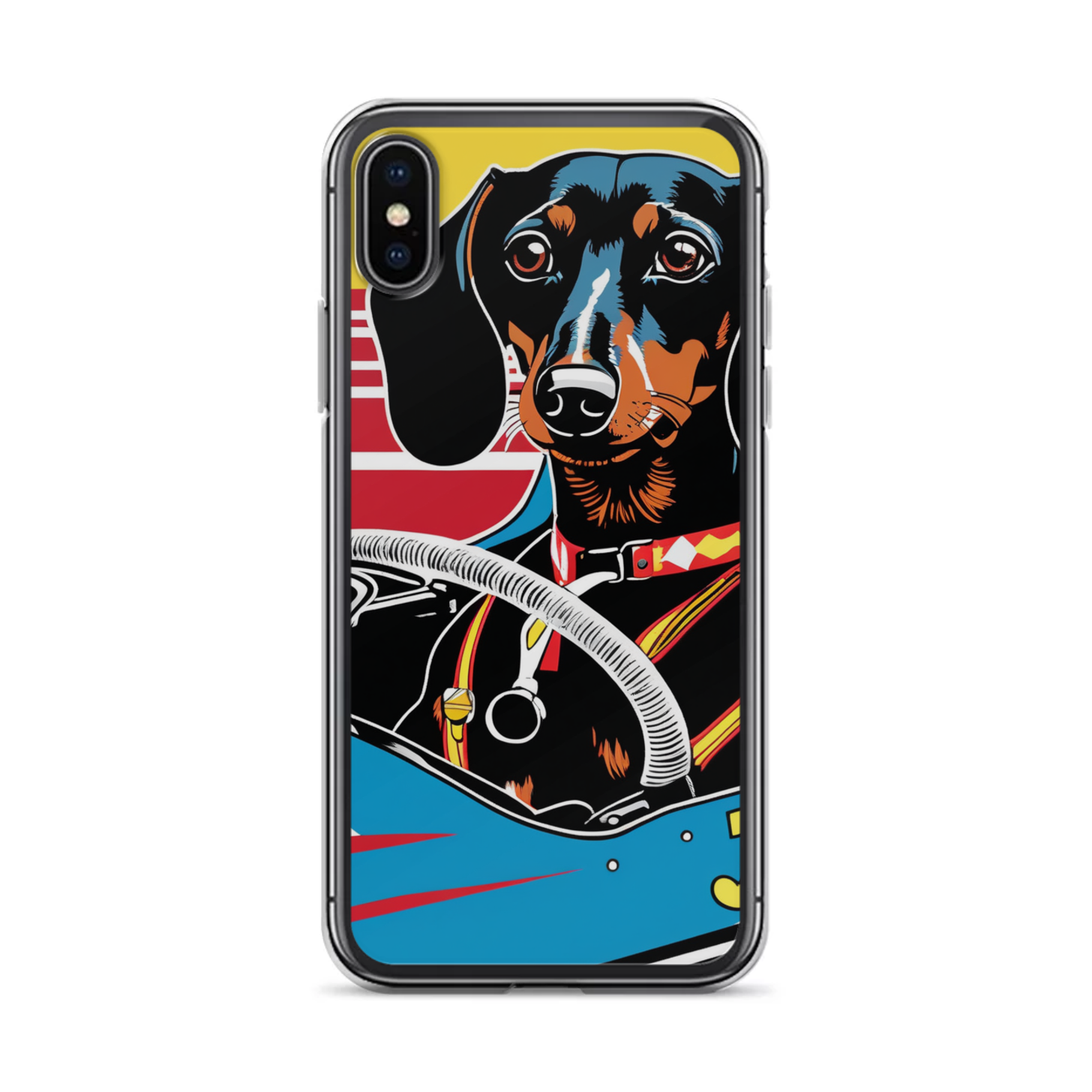 PugMug Custom Black Dachshund iPhone Case