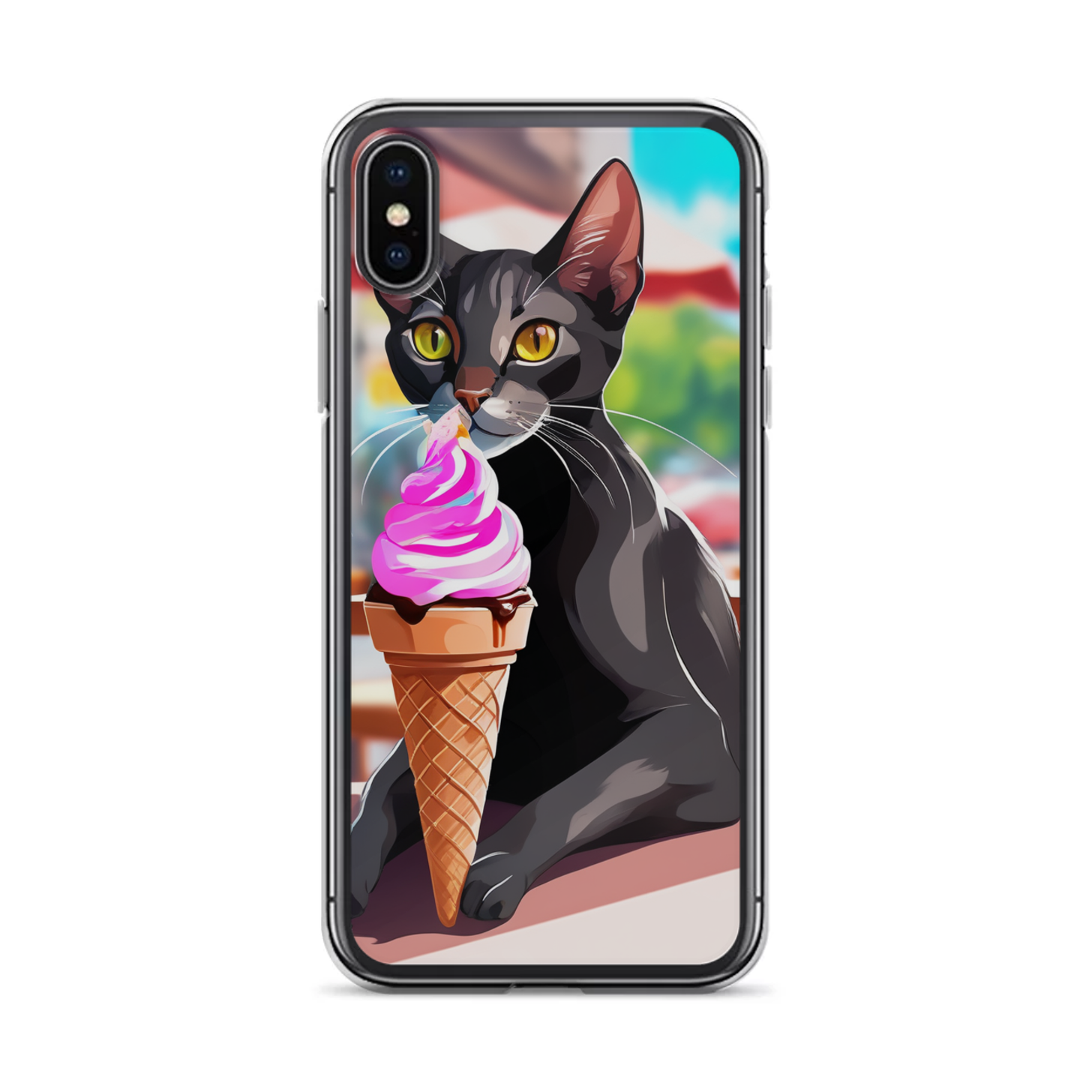 PugMug Custom Black Abyssinian Cat iPhone Case