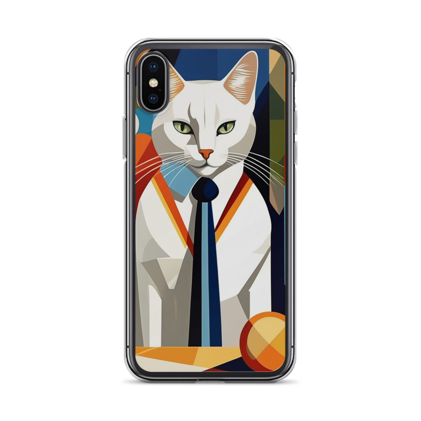 PugMug Custom White Companion Cat iPhone Case