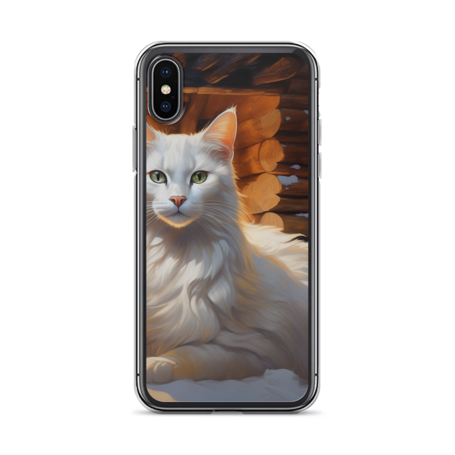 PugMug Custom White Companion Cat iPhone Case