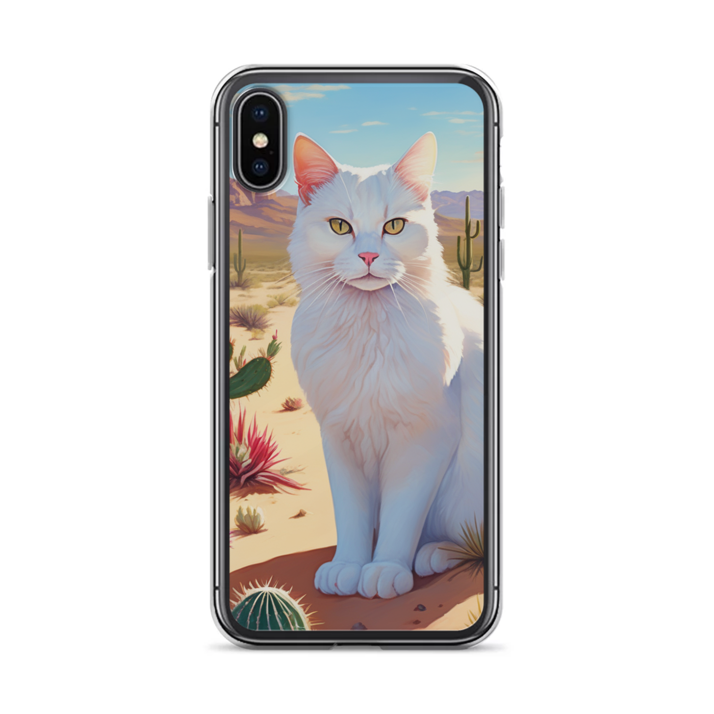 PugMug Custom White Companion Cat iPhone Case