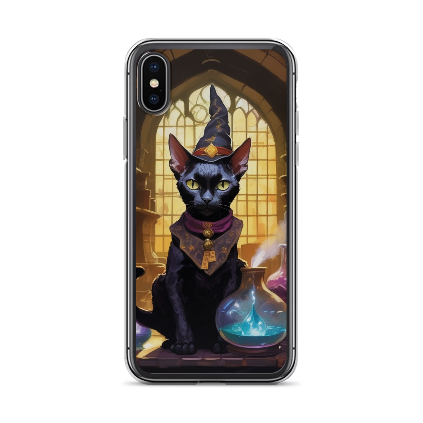 PugMug Custom Black Devon Rex Cat iPhone Case