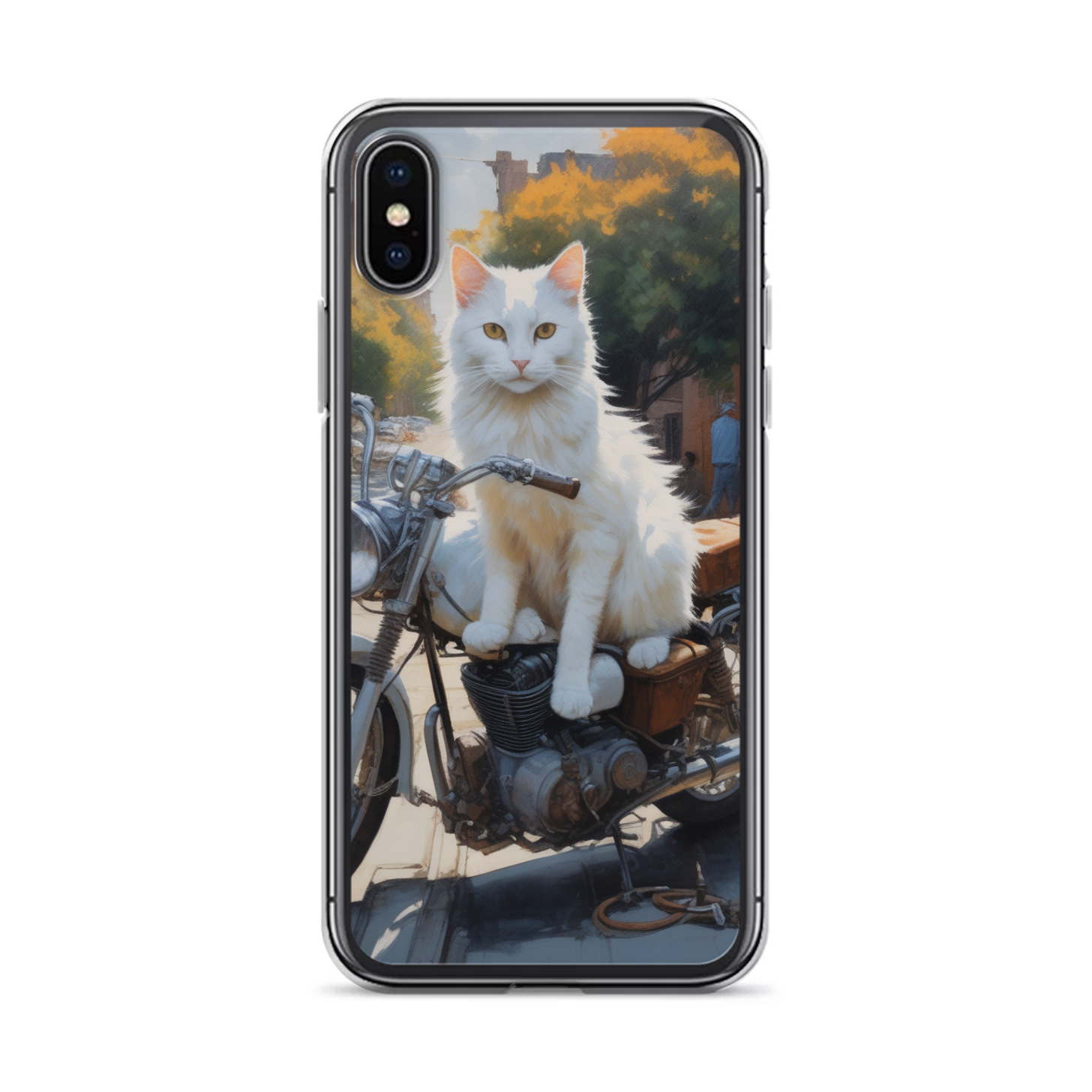 PugMug Custom White Companion Cat iPhone Case
