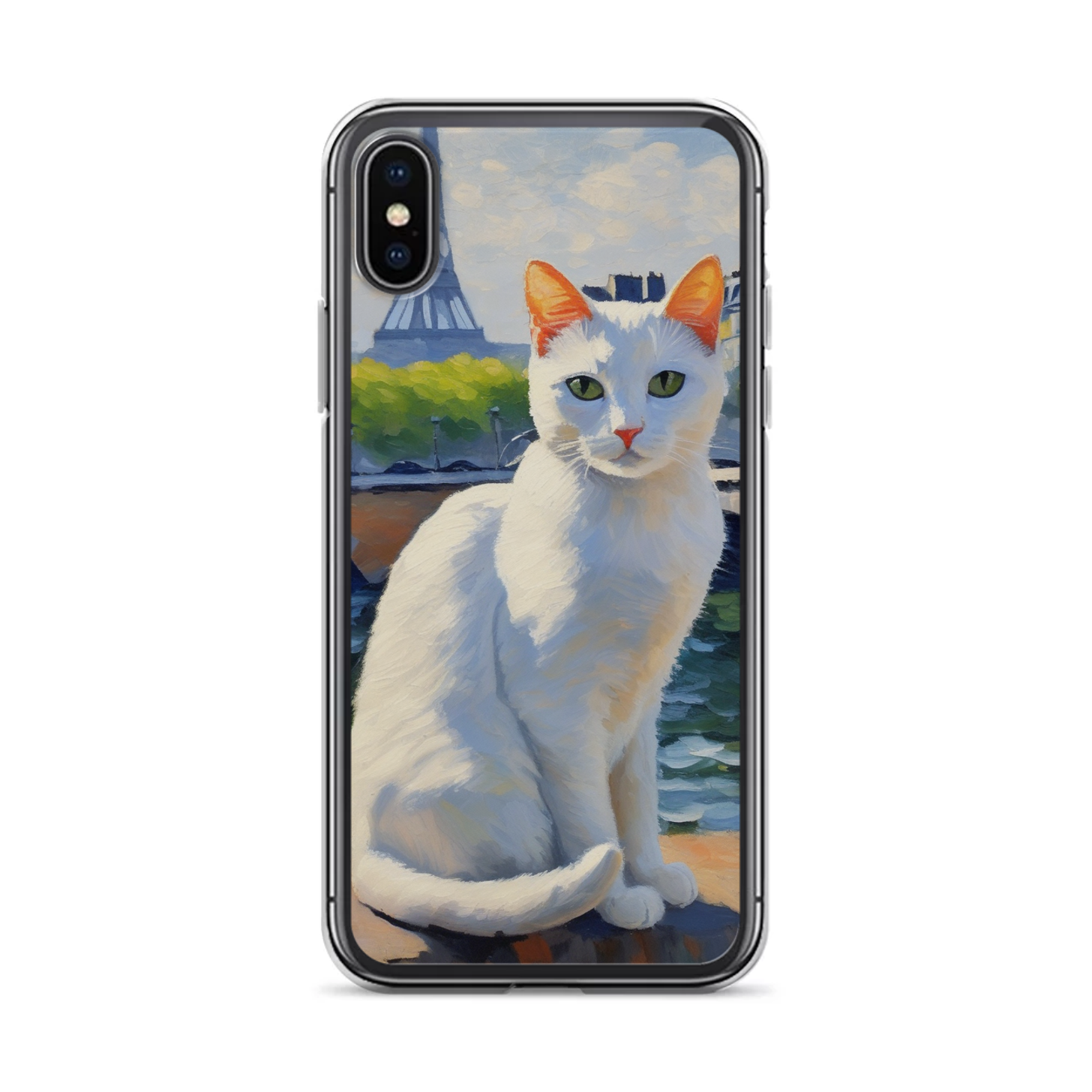 PugMug Custom White Companion Cat iPhone Case