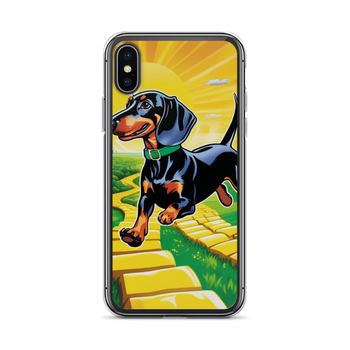 PugMug Custom Black Dachshund iPhone Case