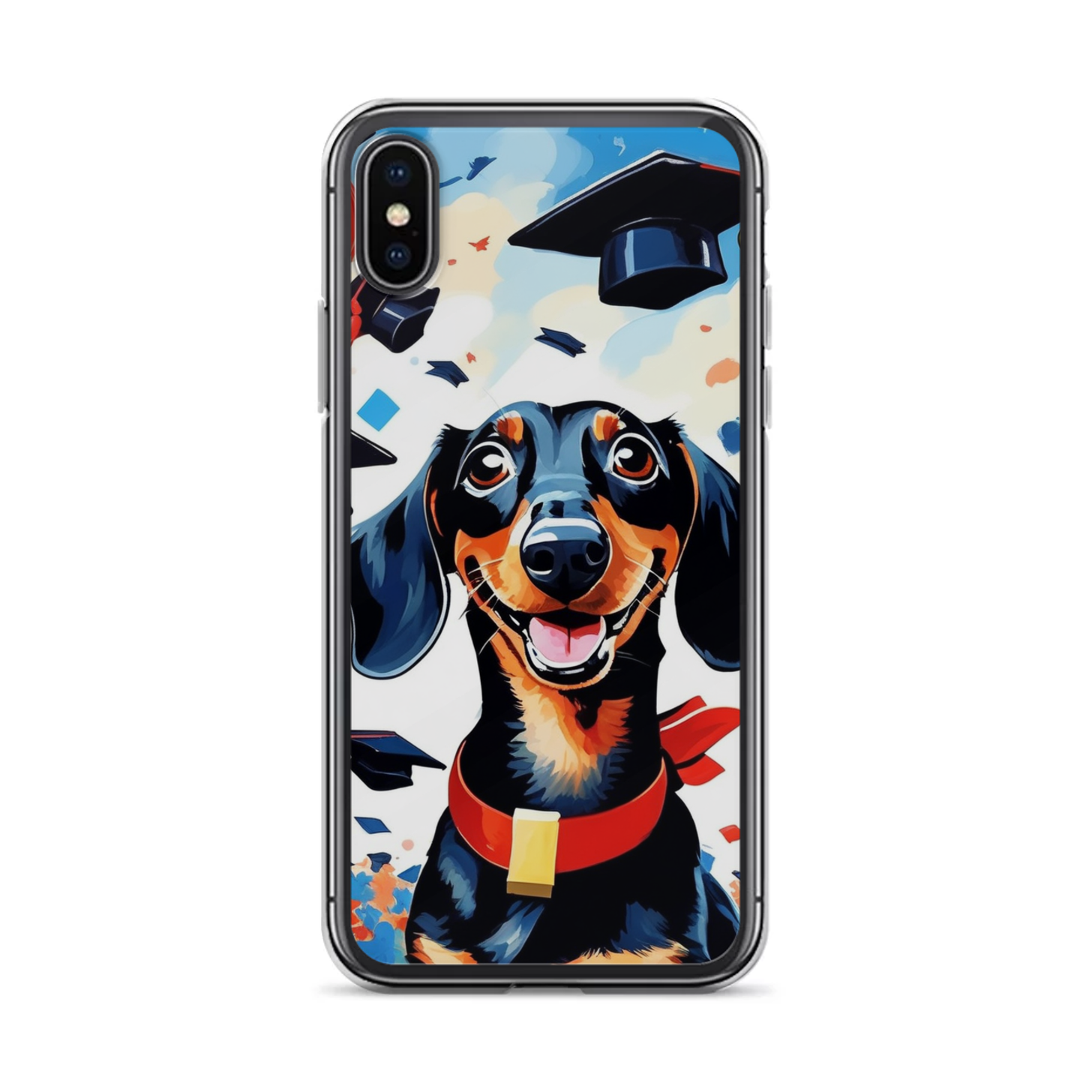 PugMug Custom Black Dachshund iPhone Case