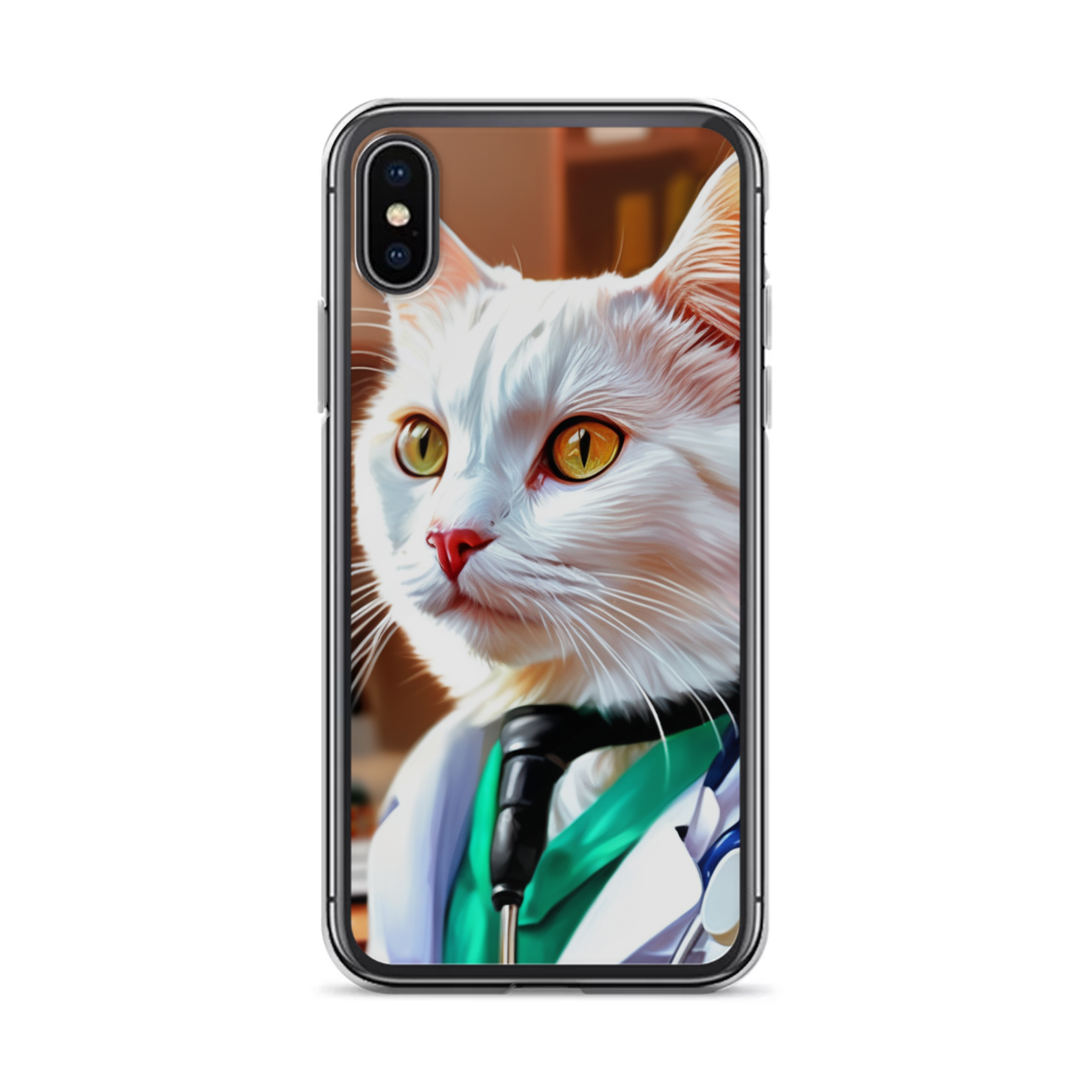 PugMug Custom White Companion Cat iPhone Case