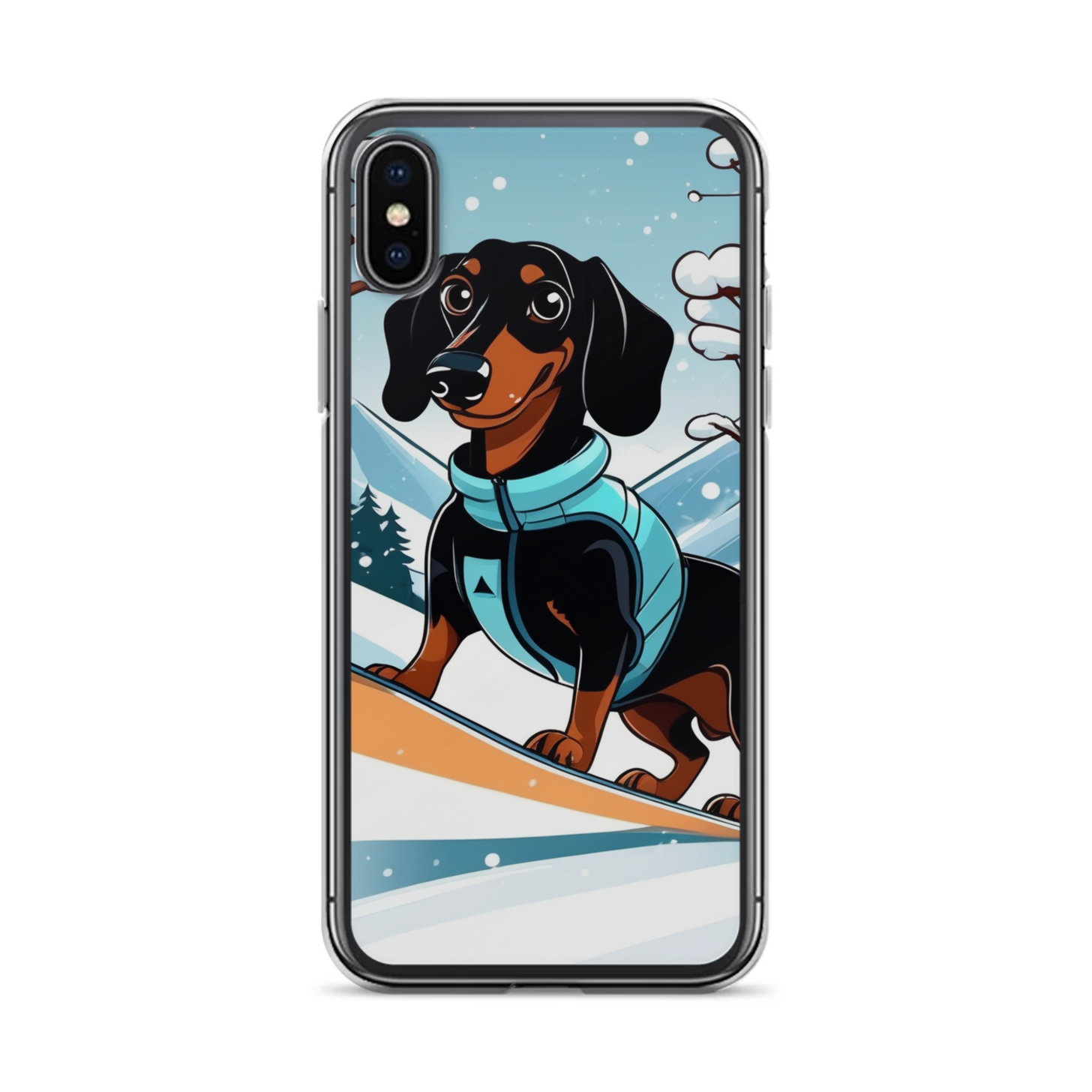 PugMug Custom Black Dachshund iPhone Case