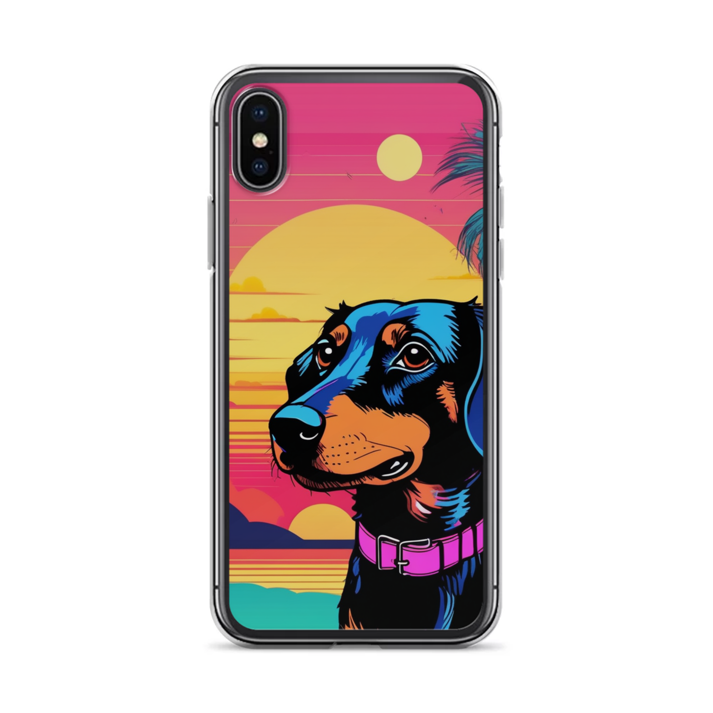 PugMug Custom Black Dachshund iPhone Case