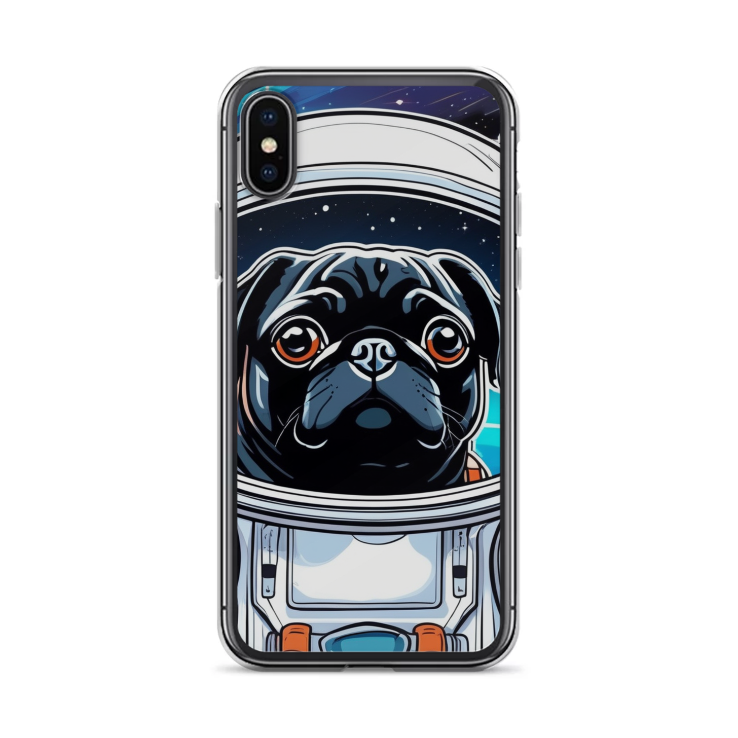 PugMug Custom Black Pug iPhone Case