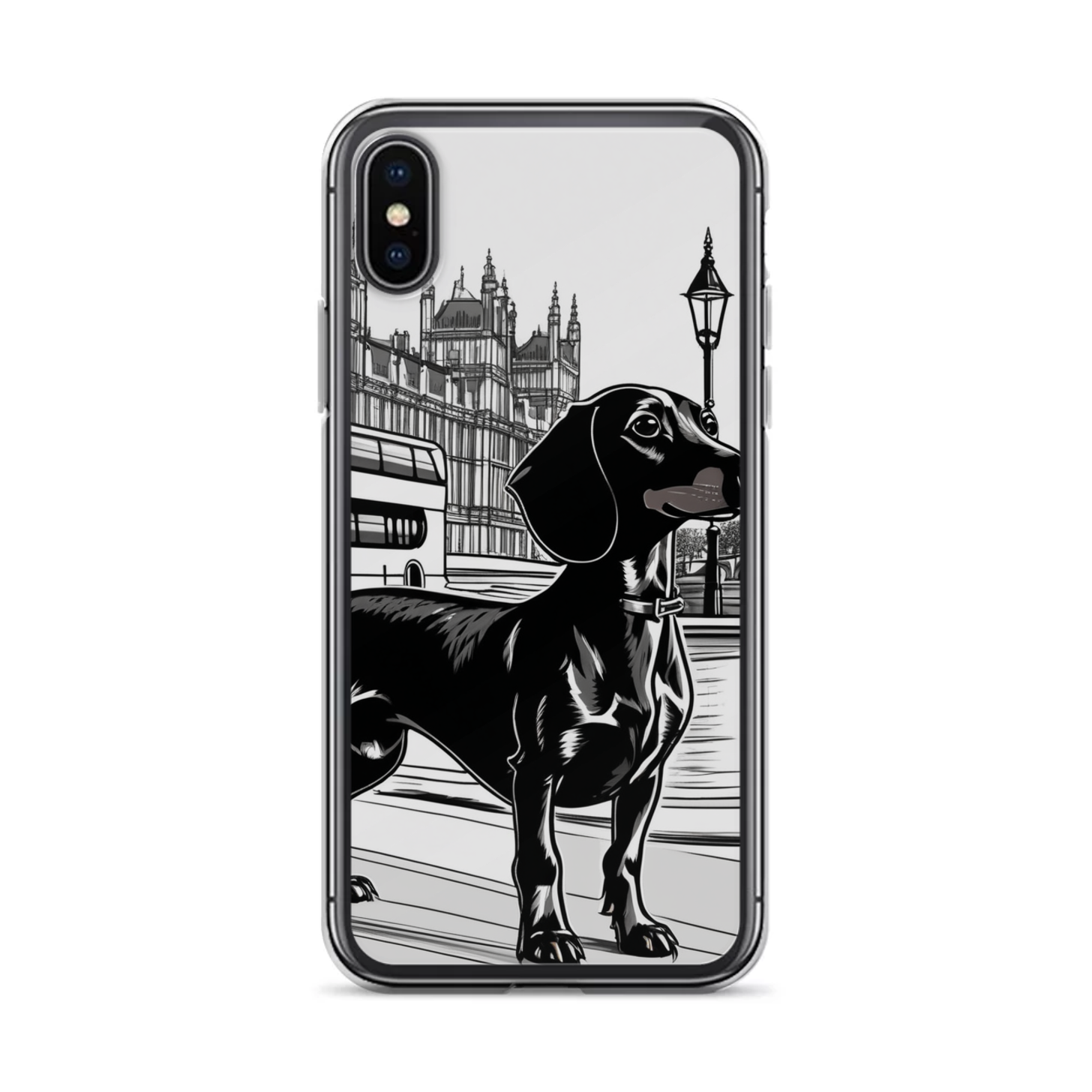 PugMug Custom Black Dachshund iPhone Case