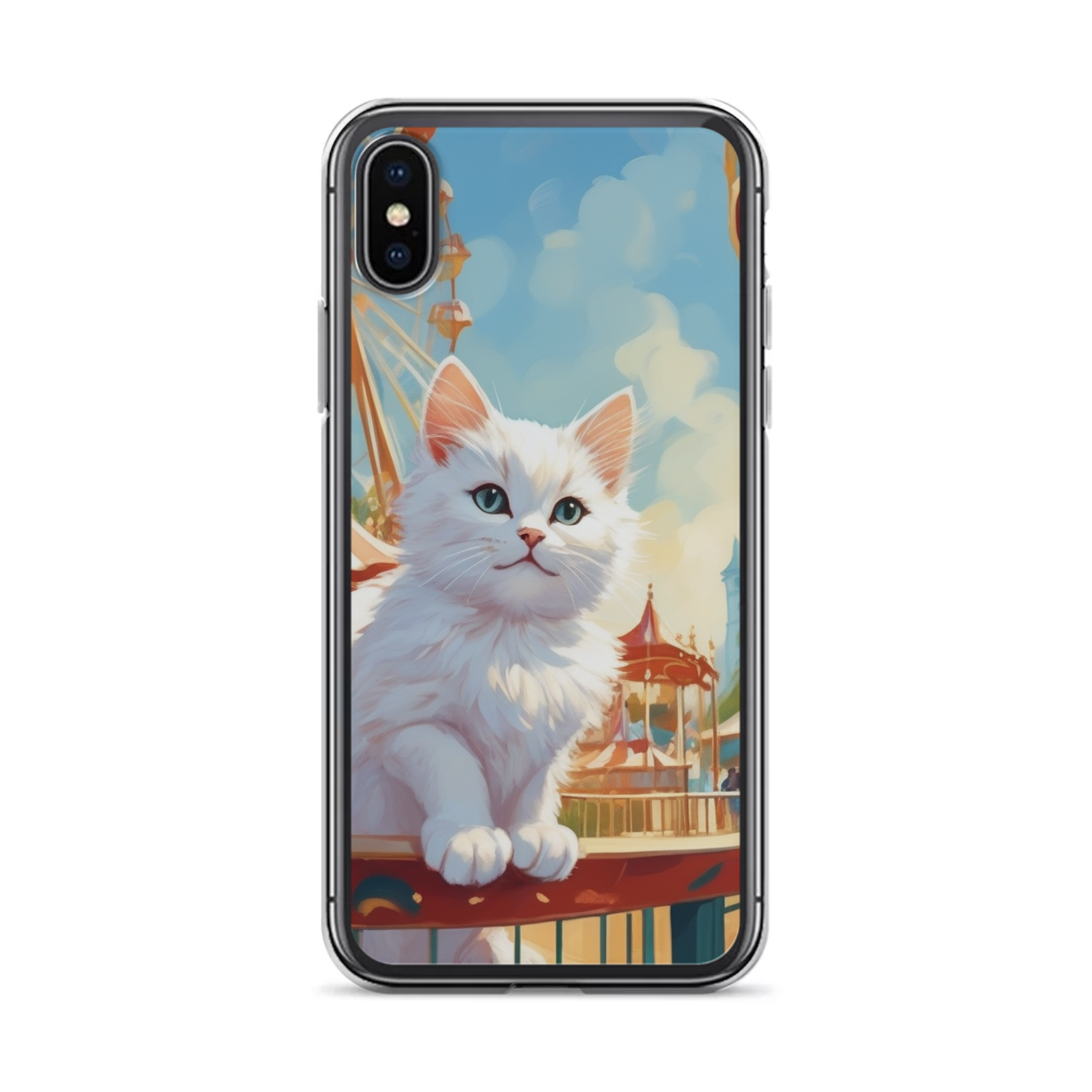 PugMug Custom White Companion Cat iPhone Case