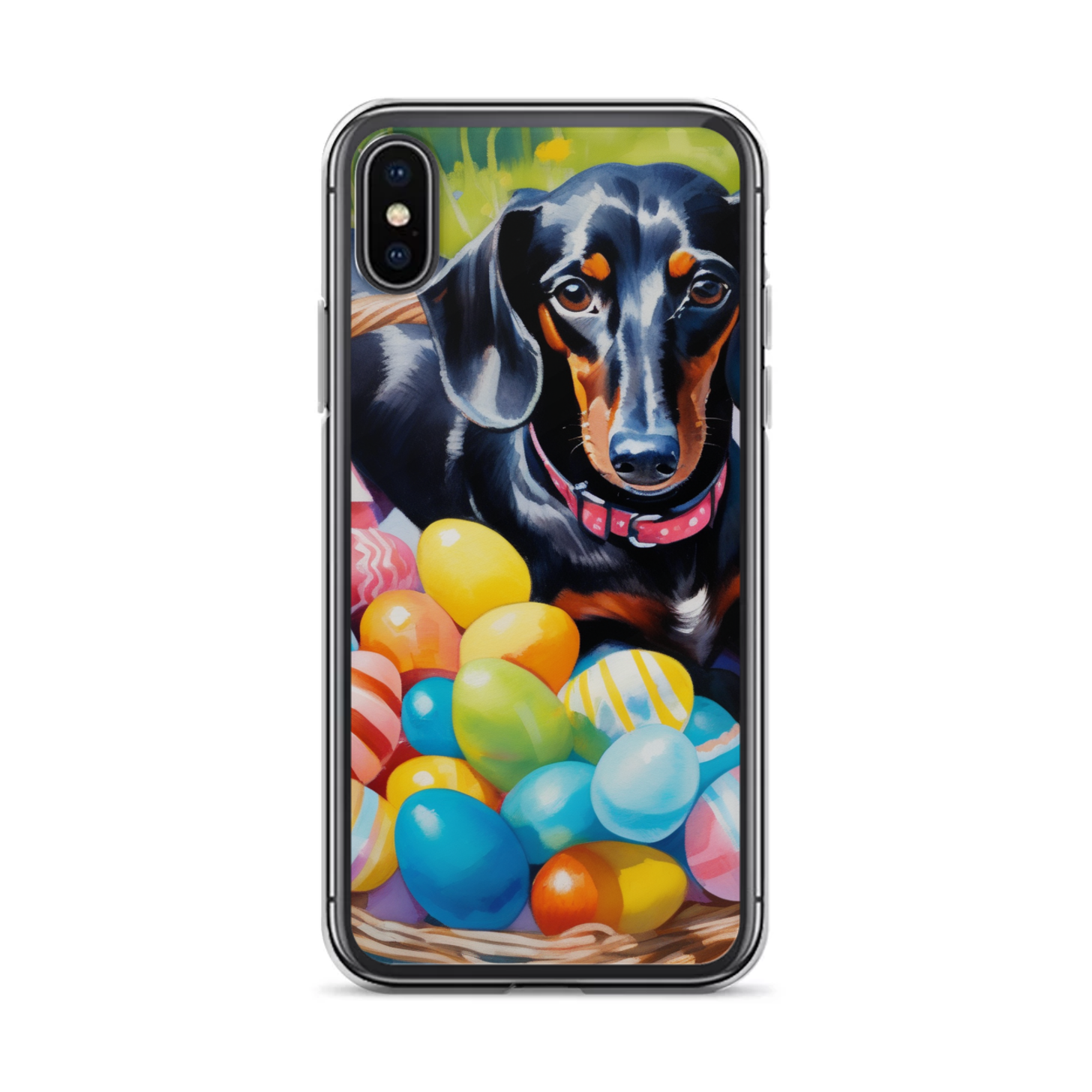 PugMug Custom Black Dachshund iPhone Case